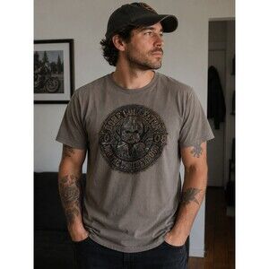 Bone Collector Brown And Black Mens Shirt Size XL